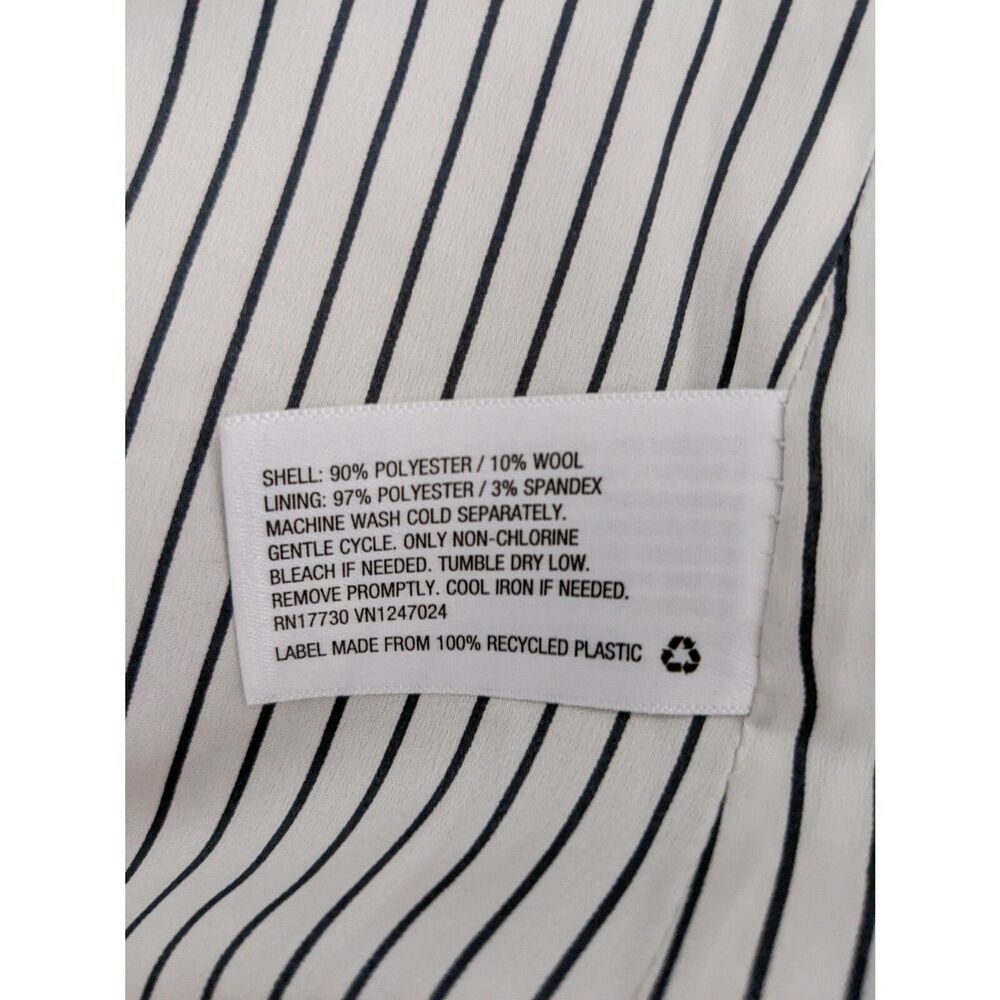 Nili Lotan for Target Long Overcoat Plaid Double Breasted Size XXS Black White - Picture 5 of 6